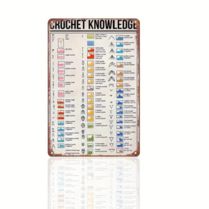 Crochet Knowledge - Retro Tin Sign - Gift For Crochet Lover